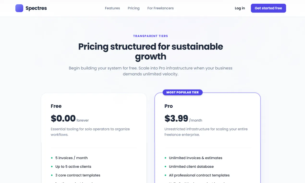 Spectres-Freelancer OS gallery image