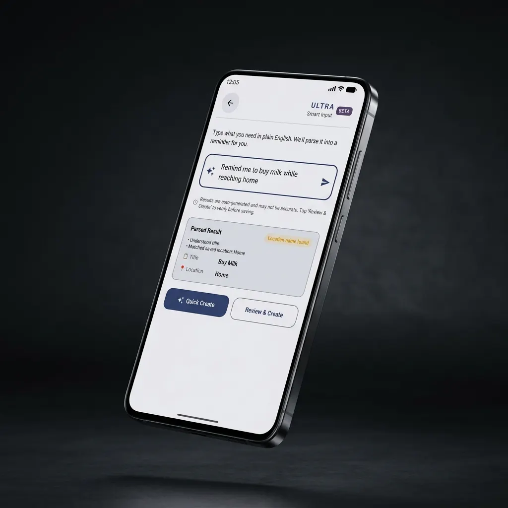 ULTRA , a privacy first reminder app gallery image