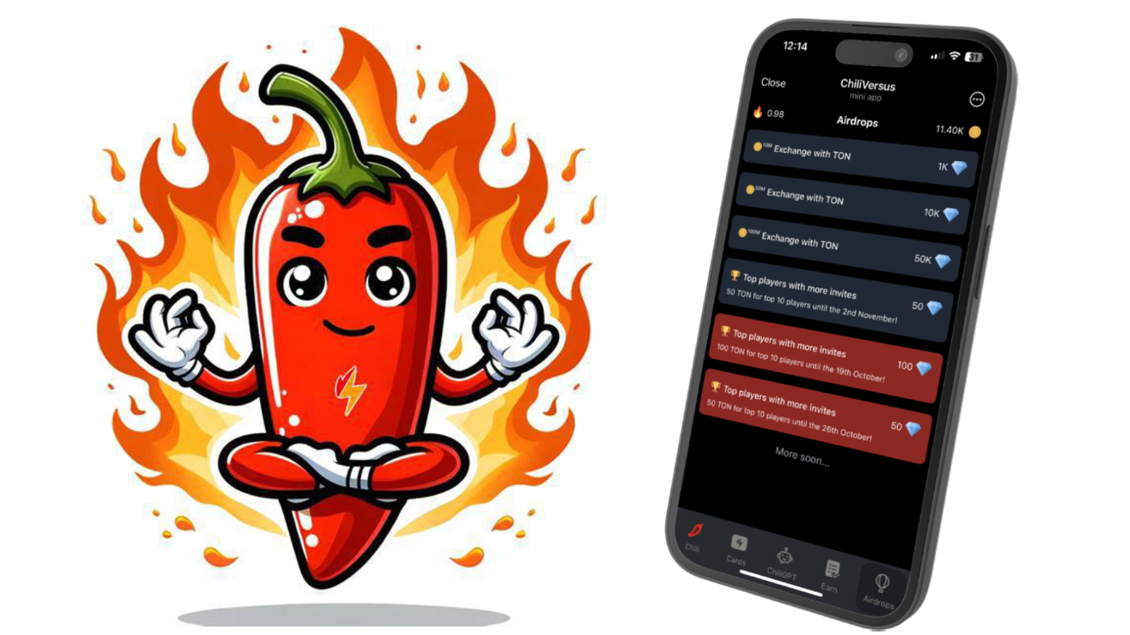 ChiliVersus - Een telegram -app waar je favoriete rivaliteit tot leven komt media 1