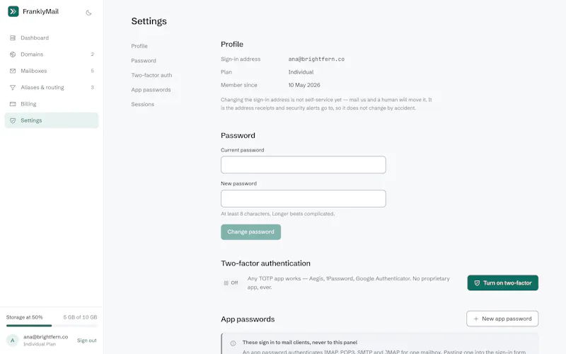 FranklyMail screenshot 7