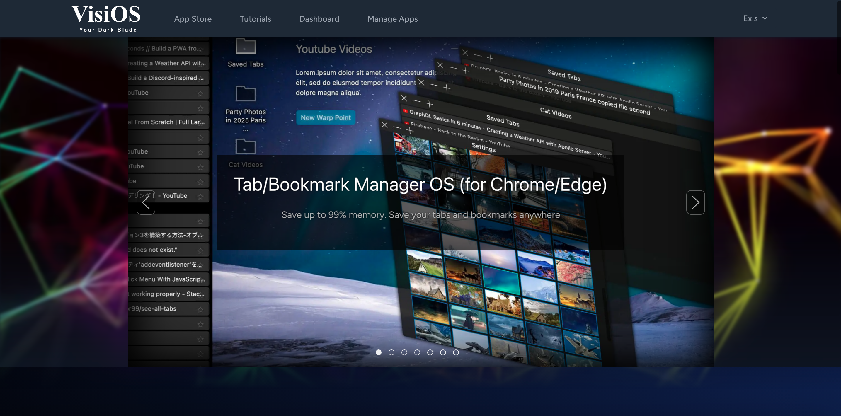 Visios - Tab/Bookmark Manager OS medya 2