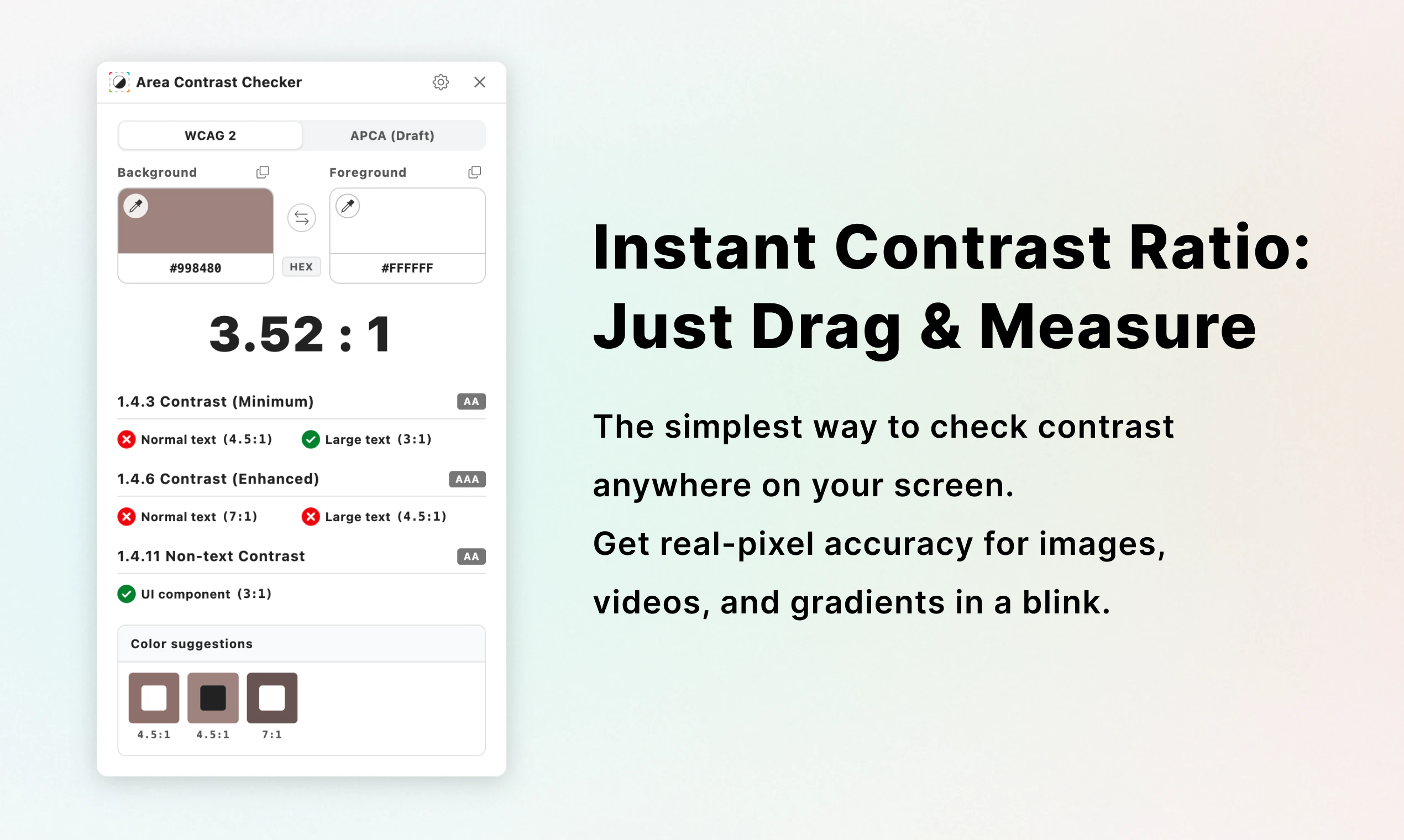 Area Contrast Checker screenshot 1