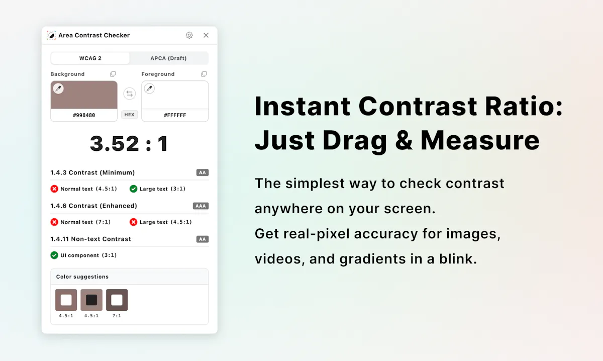 Area Contrast Checker