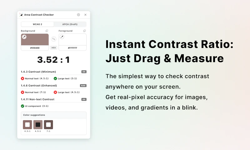 Area Contrast Checker screenshot 2