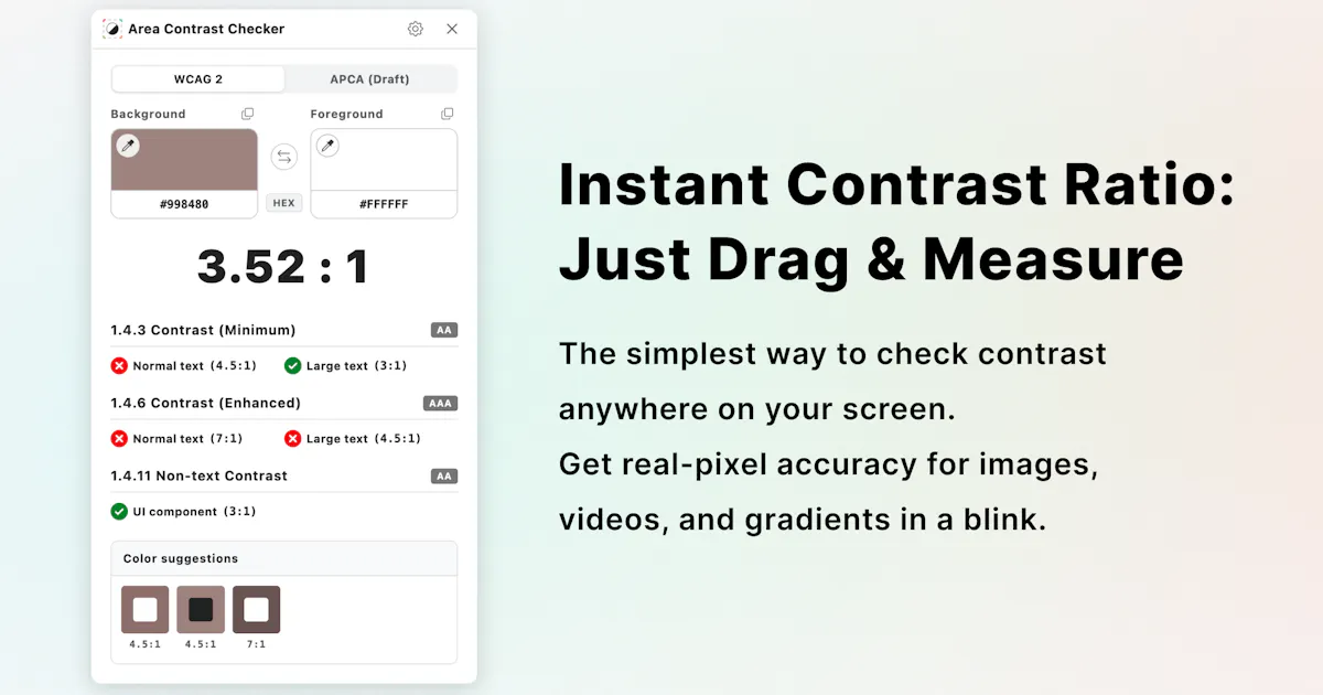 Area Contrast Checker