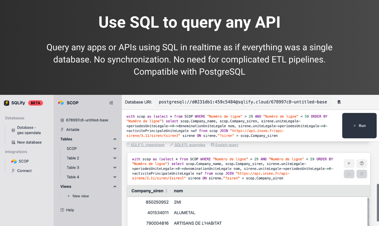 Sqlify - Запросите все ваши приложения с помощью SQL медиа 3