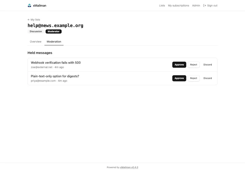 xMailman screenshot 4