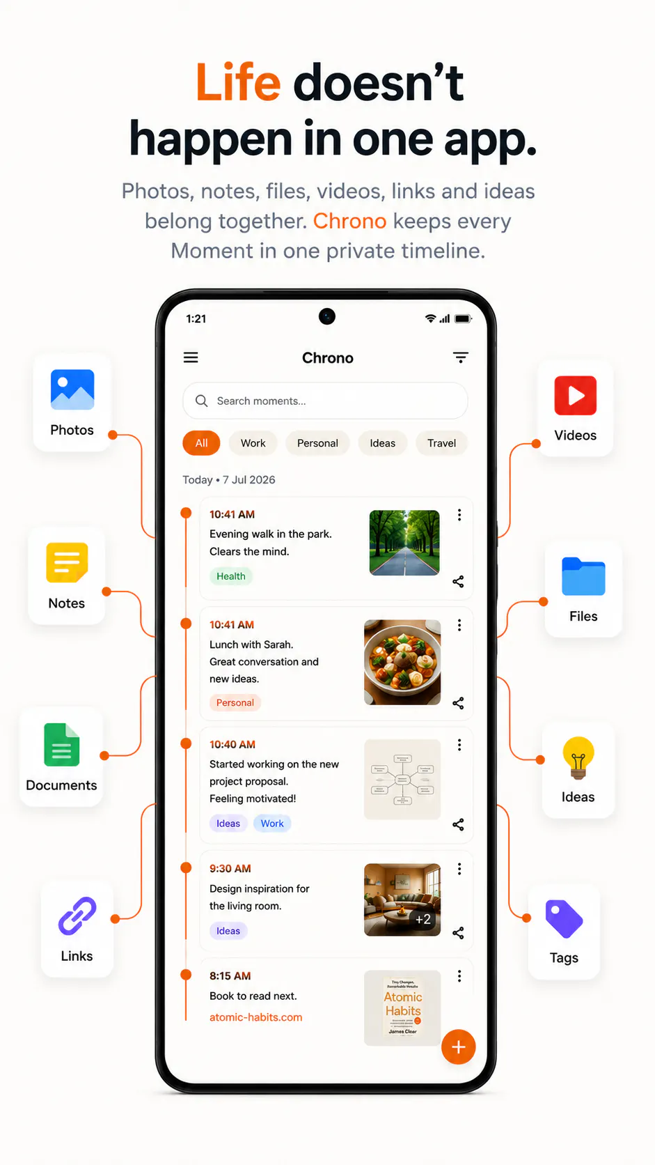 Chrono – Your Personal Life Timeline screenshot