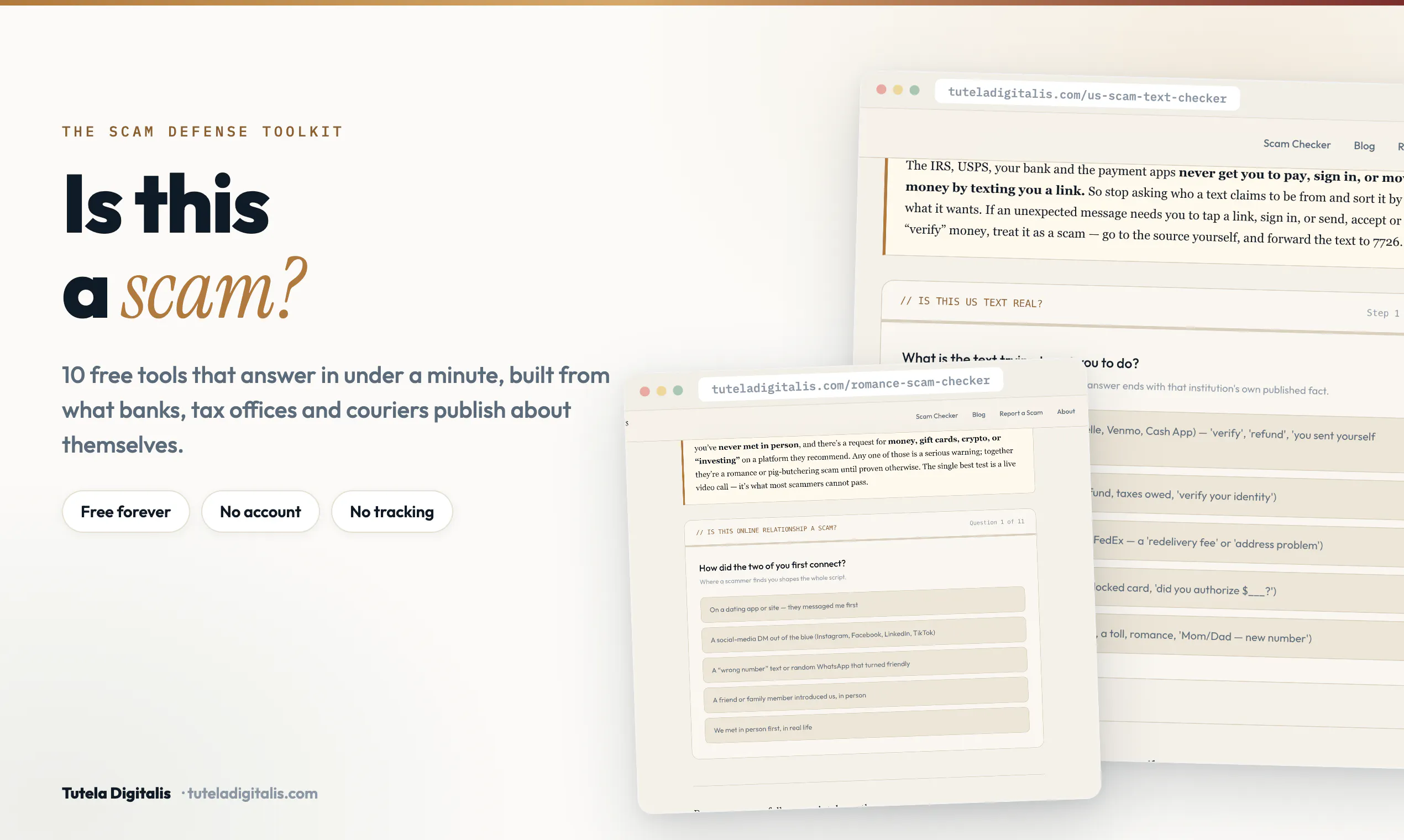 Tutela Scam Defense Toolkit gallery image