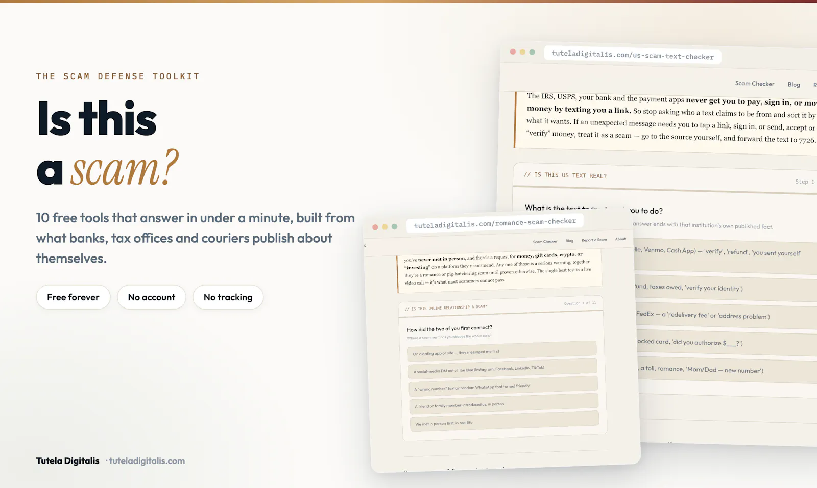 Tutela Scam Defense Toolkit screenshot 6