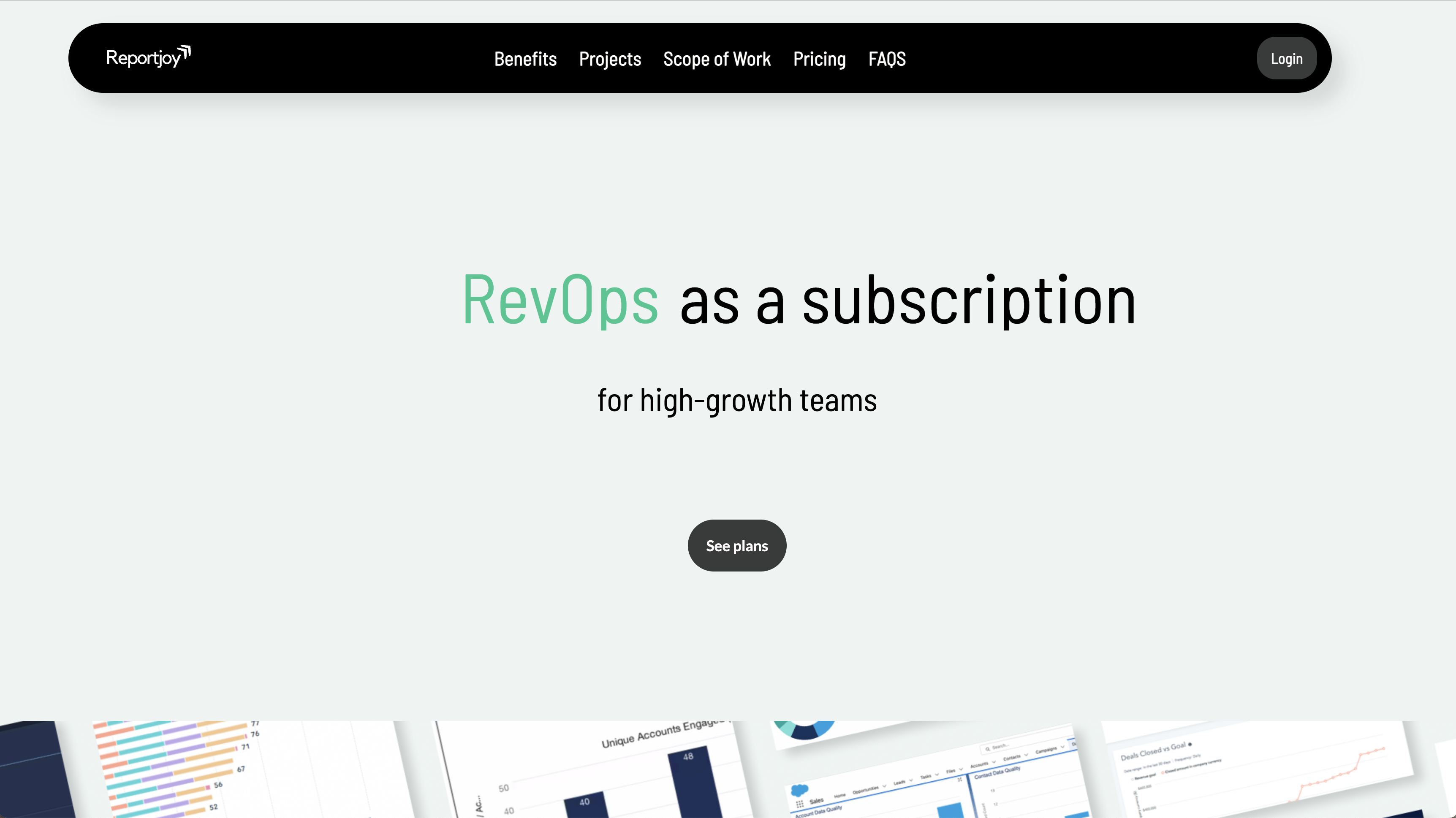 startuptile Reportjoy-RevOps reporting as a subscription for high-growth teams.