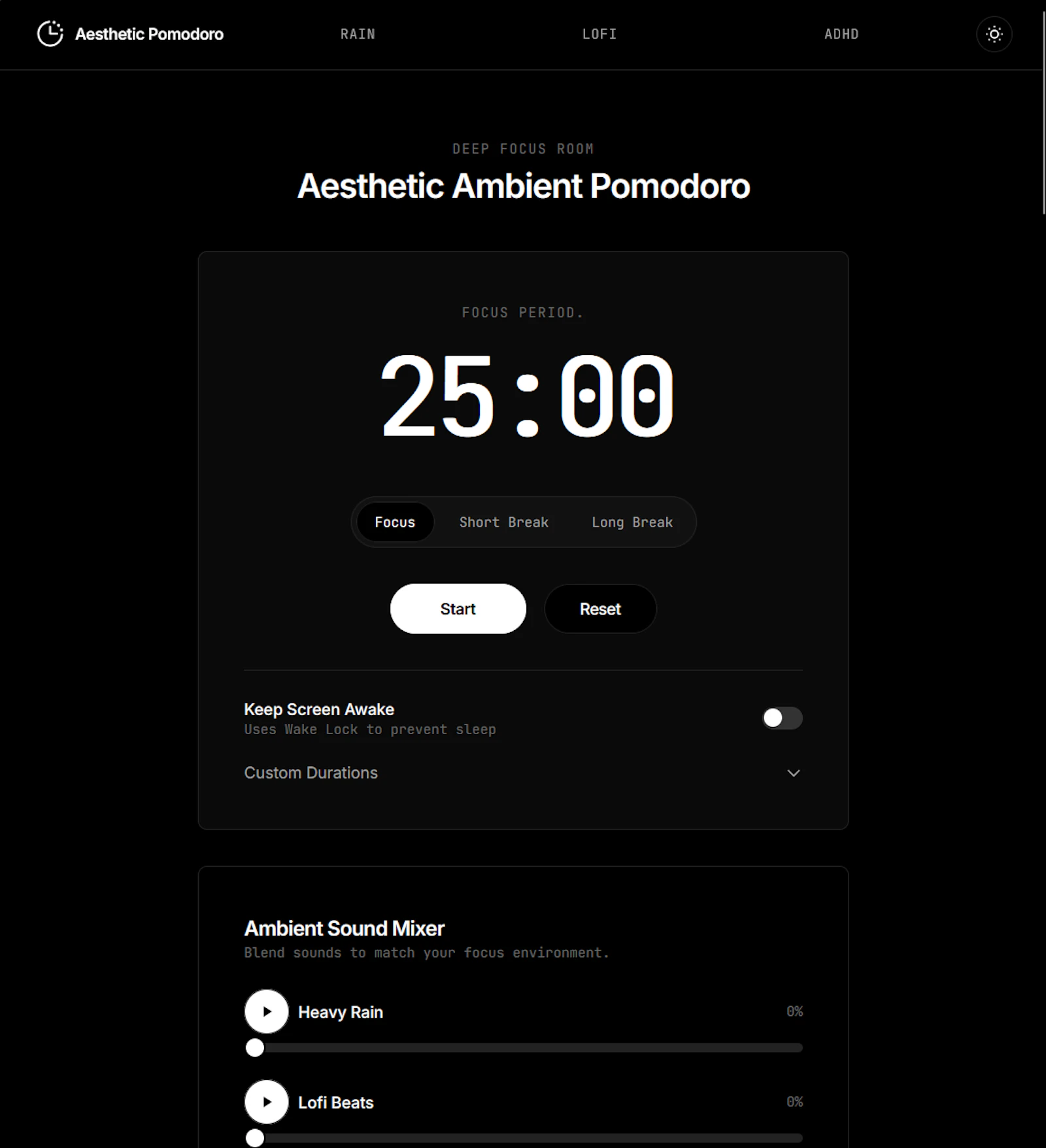 Aesthetic Pomodoro screenshot 2