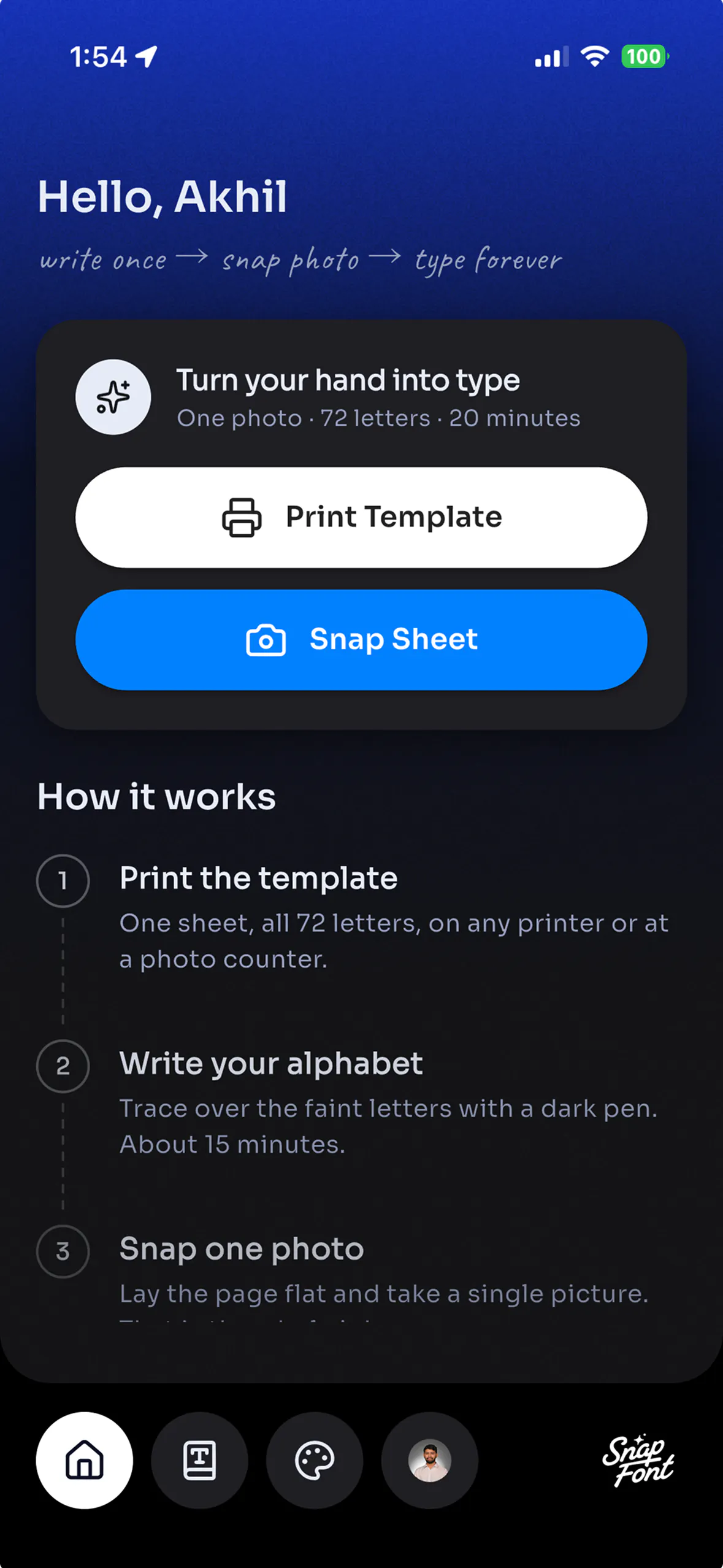 SnapFont: Handwriting Font gallery image