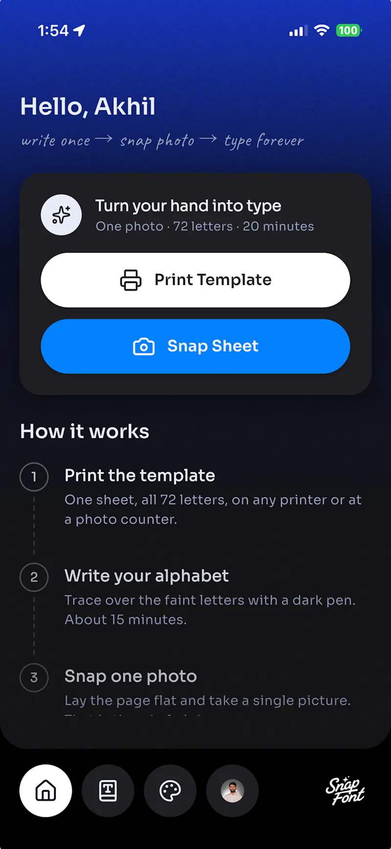 SnapFont: Handwriting Font screenshot 2