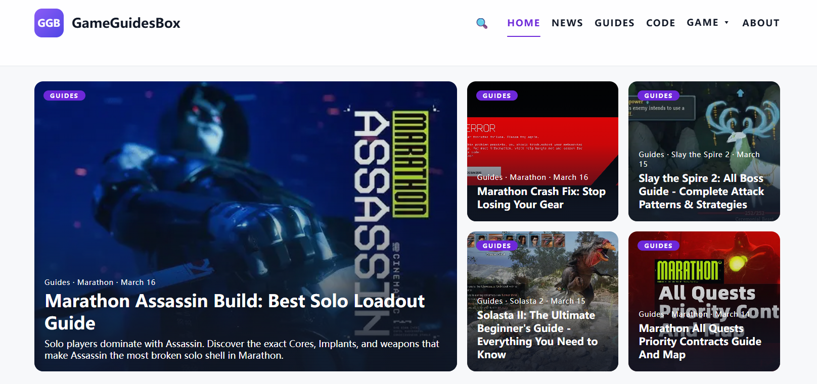 GameGuidesBox - Main product screenshot demonstrating key features and user interface