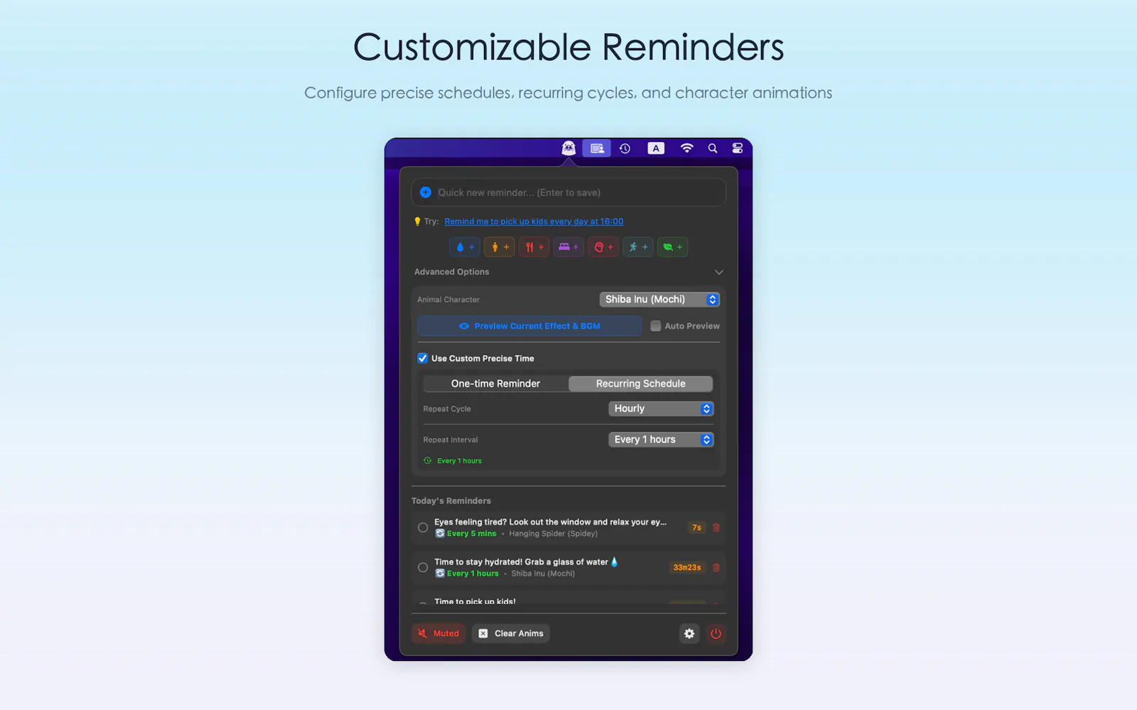 Animinder - Your desktop animal reminder screenshot 6