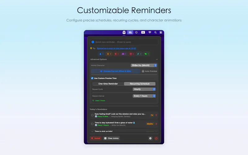Animinder - Your desktop animal reminder screenshot 6