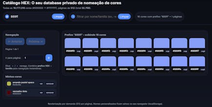 Catálogo de core HEX (16,7M de cores) gallery image