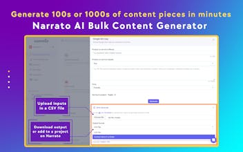 Narrato AI Bulk Content Generator gallery image