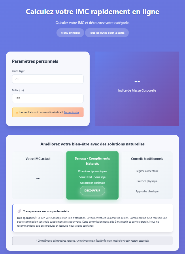 CombienCaFait - Screenshot 3 showing product features and functionality