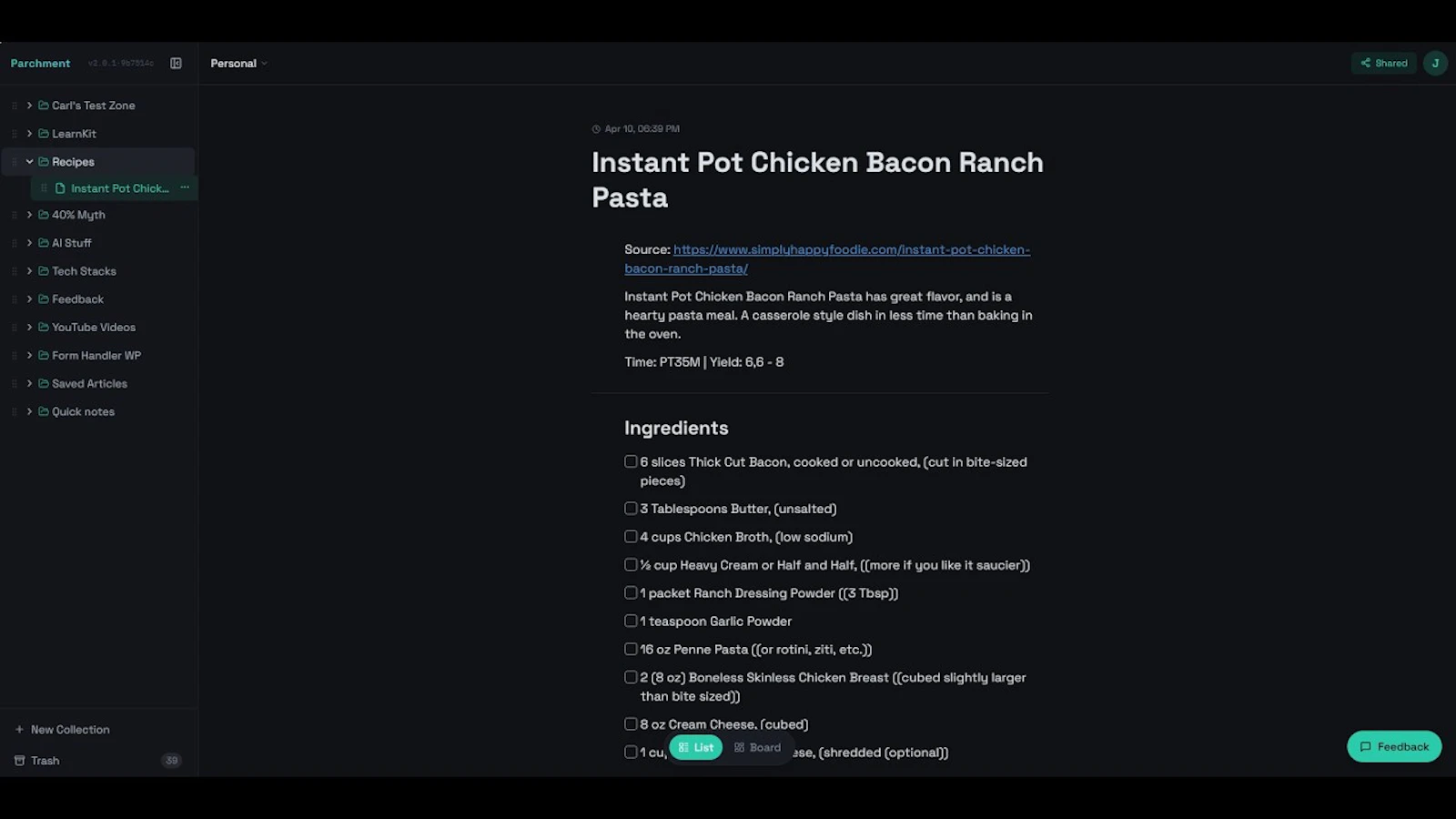 Parchment screenshot 1 (video preview)