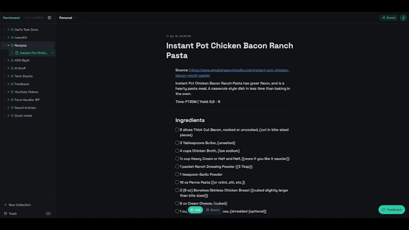 Parchment screenshot 1 (video preview)