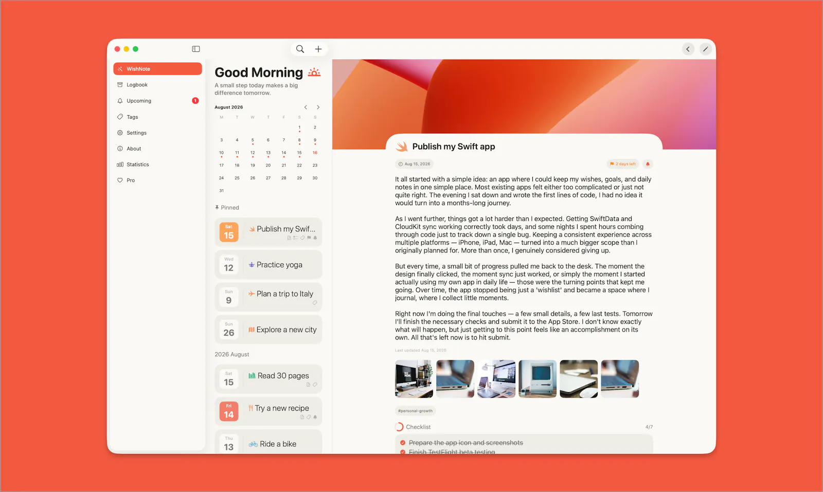WishNote screenshot 1