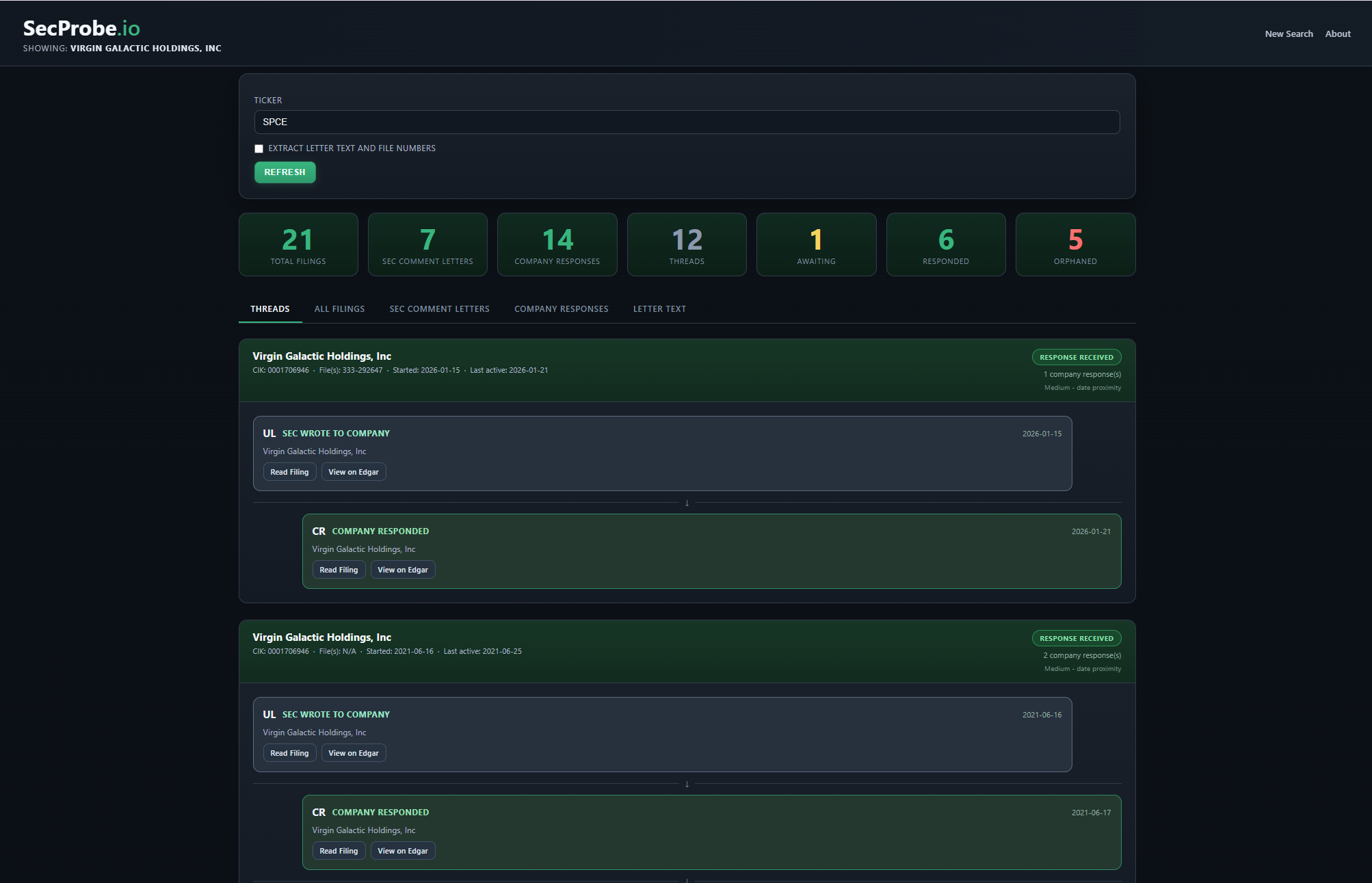 Secprobe.io - Main product screenshot demonstrating key features and user interface