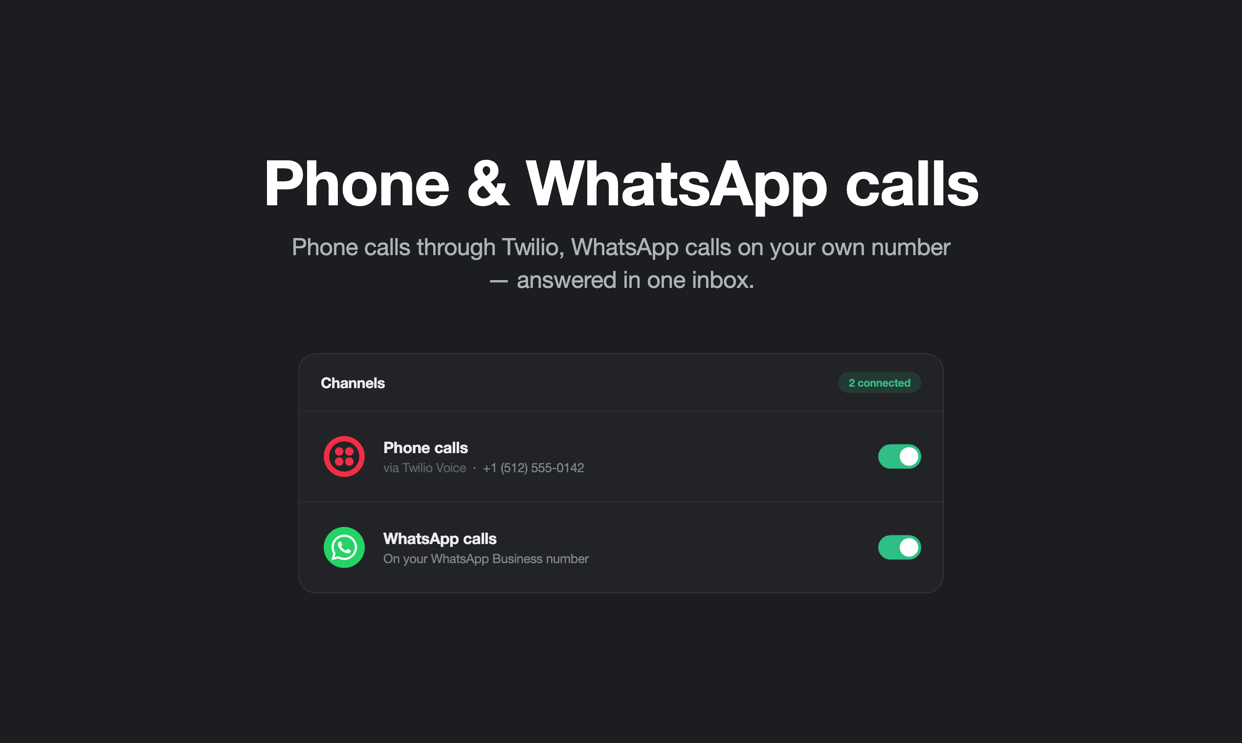 Voice Calls in Chatwoot gallery image