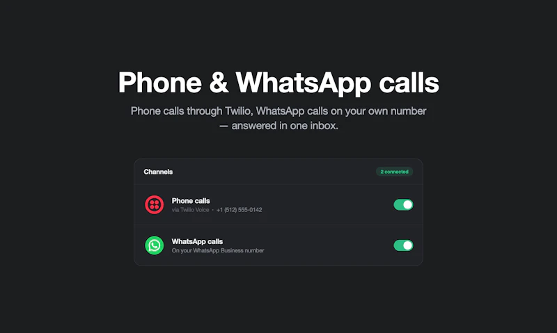 Voice Calls in Chatwoot screenshot 3