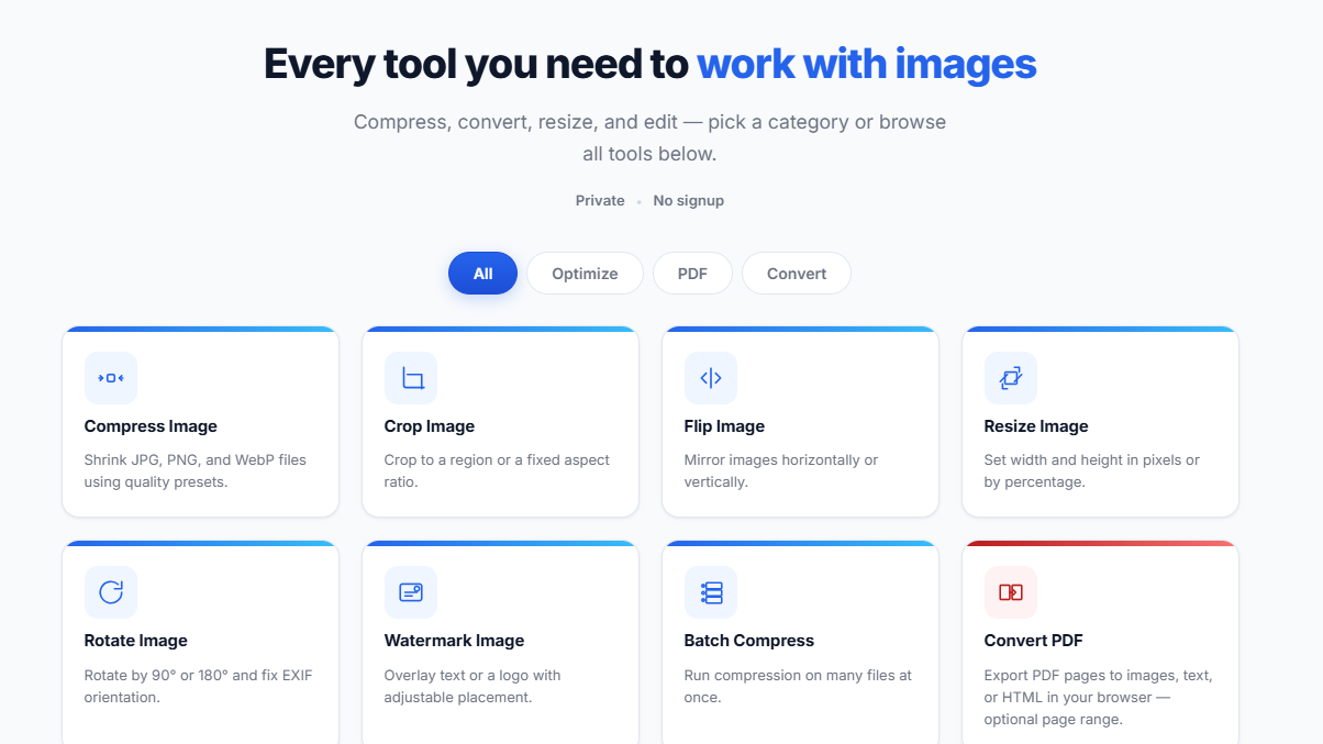 Imgloo - suite of image tools  gallery image