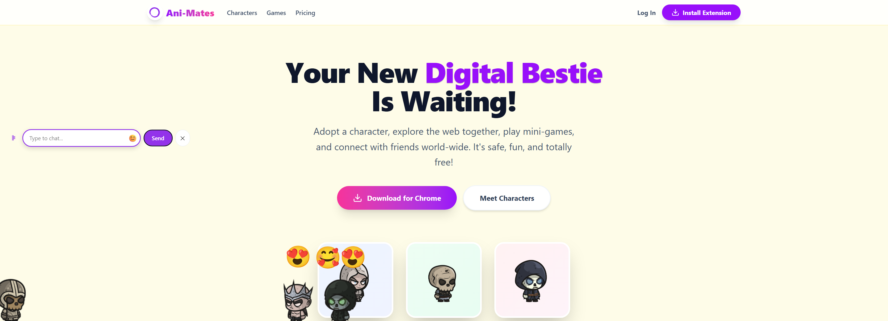 AniMates - Main product screenshot demonstrating key features and user interface