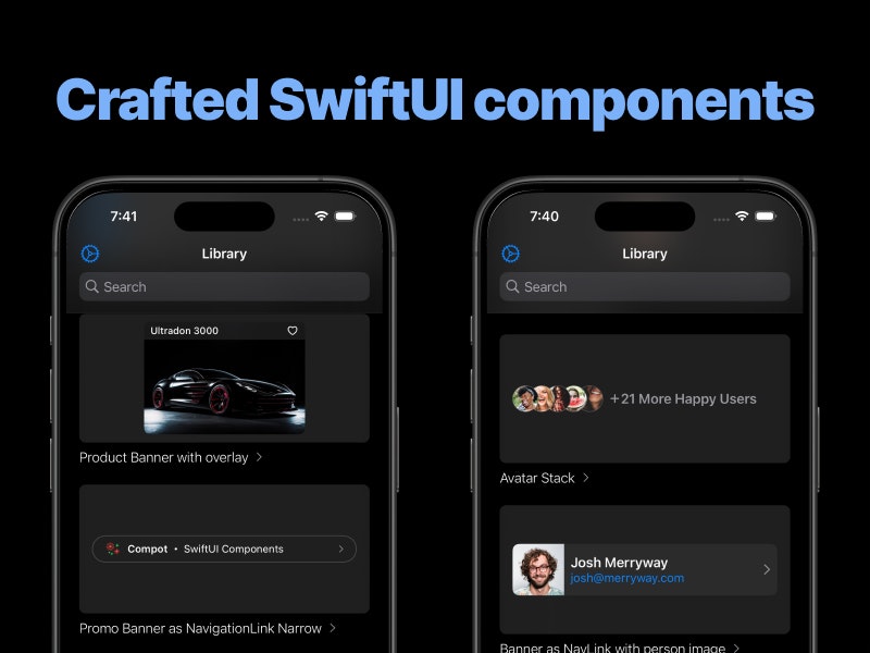 コンポート - Swiftuiアプリをより速く設計および開発しますメディア4