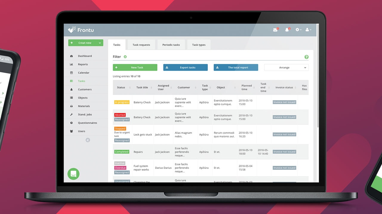 Frontu - Screenshot 2 showing product features and functionality