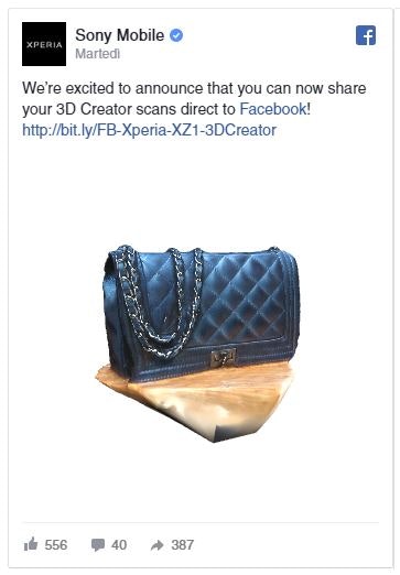 3D Post on Facebook gallery image