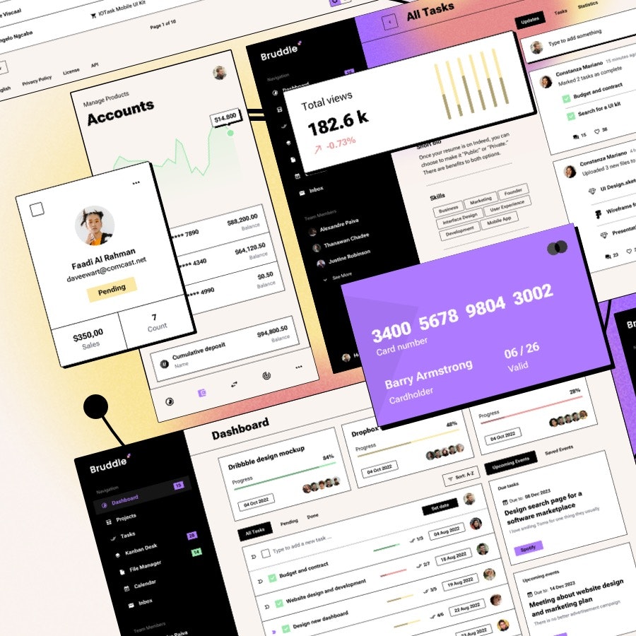 Bruddle - Neo brutalism inspired UI kit