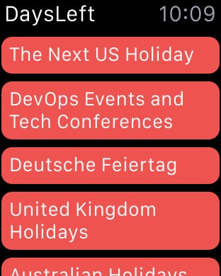 Daysleft for iPhone and Apple Watch gallery image