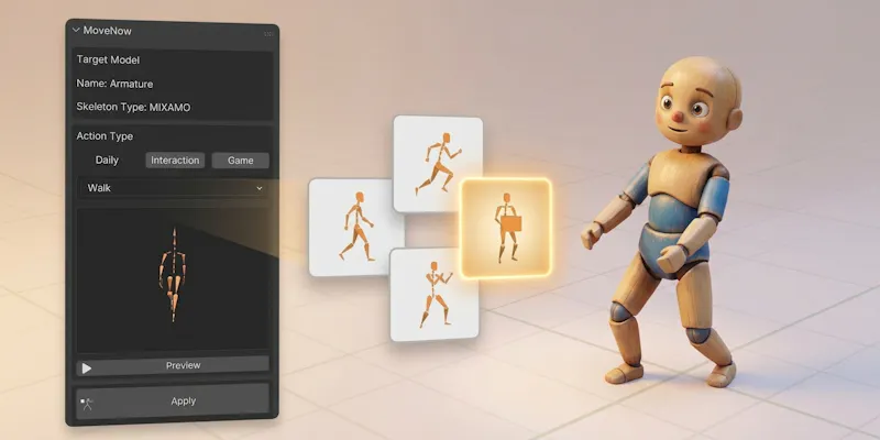 MoveNow (Add-on for Blender) screenshot 3