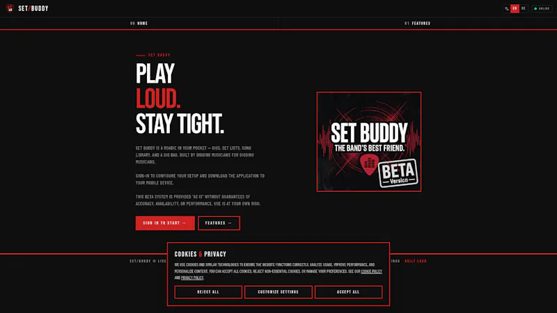 Set Buddy — Setlist Companion screenshot 1