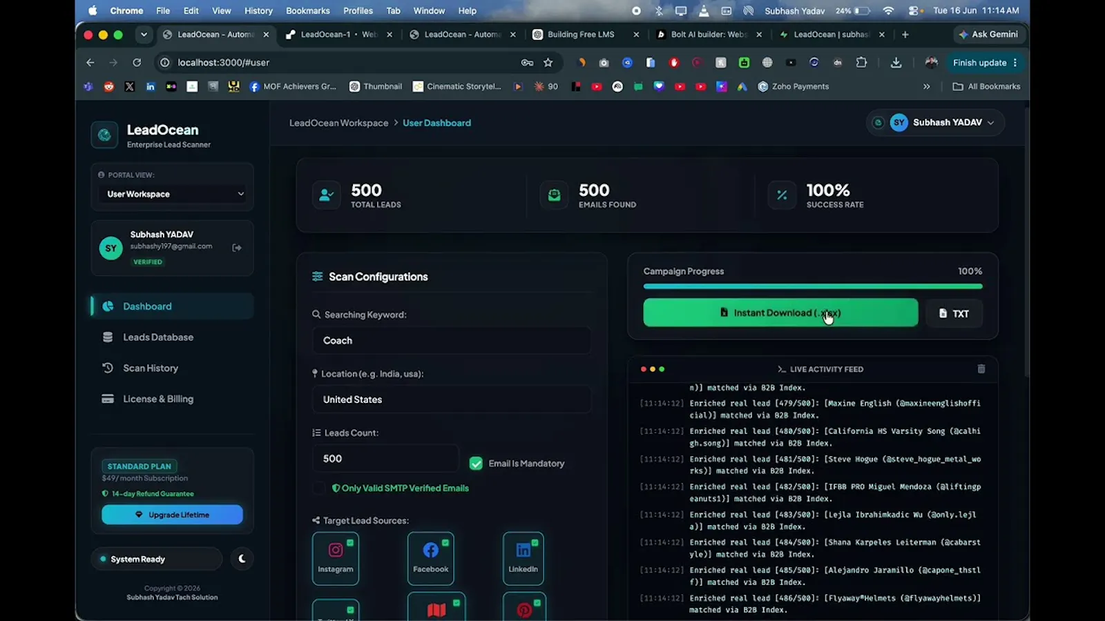 LeadOcean screenshot 1 (video preview)
