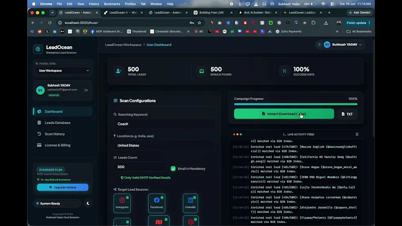 LeadOcean screenshot 1 (video preview)