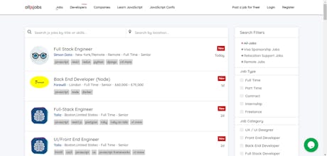 All JavaScript Jobs gallery image