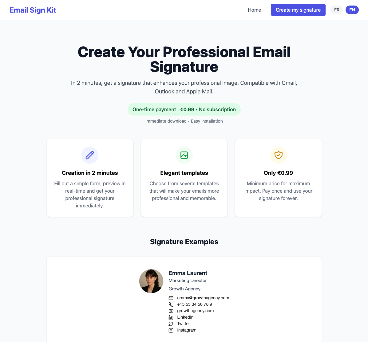 Mídia 1 de Crie sua assinatura de e -mail profissional - Obtenha uma assinatura que aprimore sua imagem profissional.