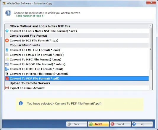 WholeClear PST to PDF Converter gallery image