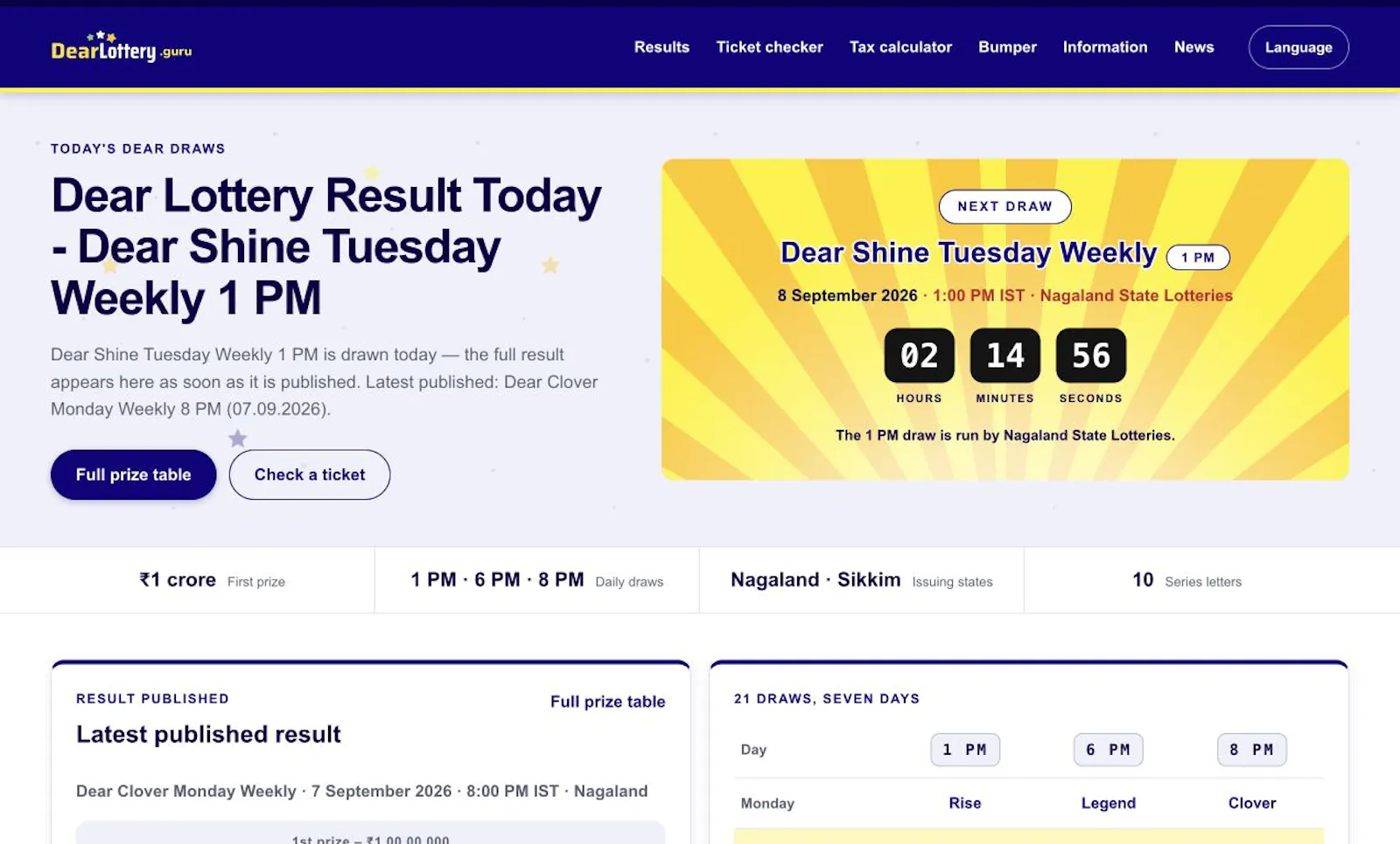DearLottery.guru screenshot 1