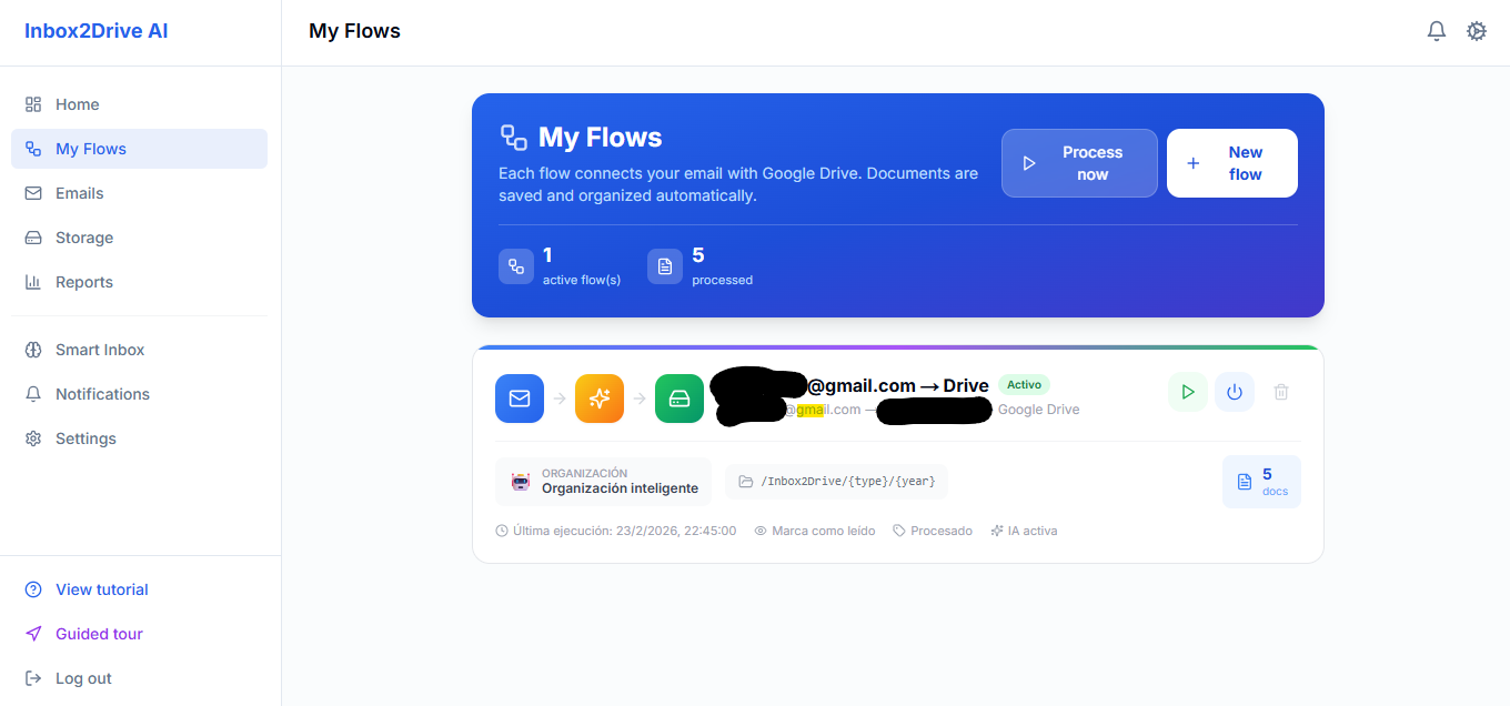 Inbox2Drive AI - Screenshot 2 showing product features and functionality