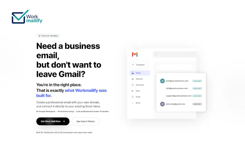 Workmailify screenshot 1