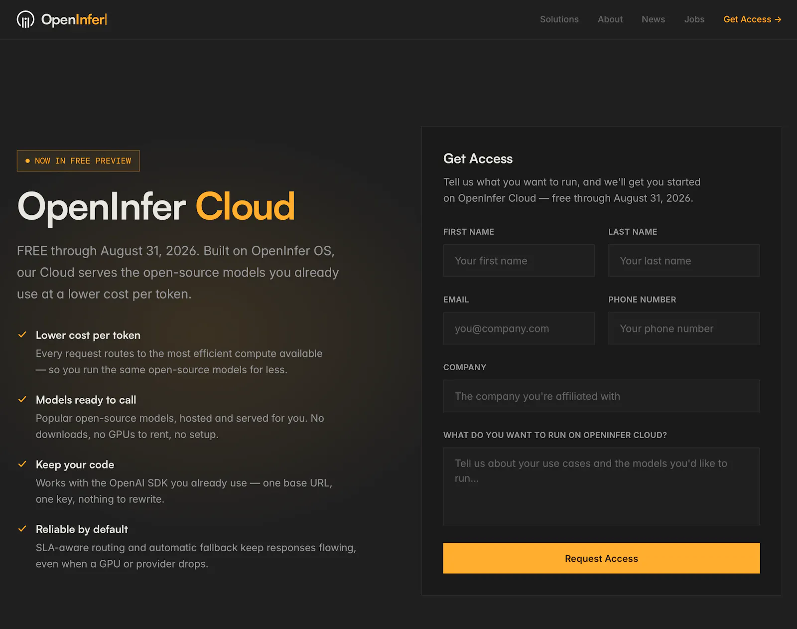OpenInfer Cloud screenshot 1