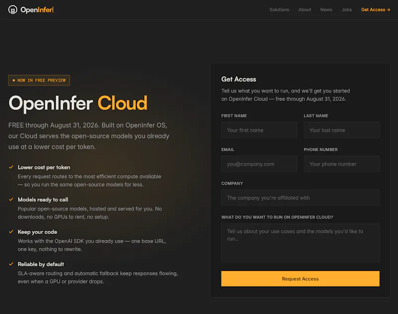 OpenInfer Cloud screenshot 1