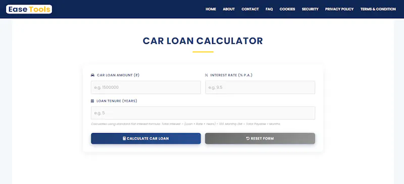 Car Loan Calculator screenshot 1